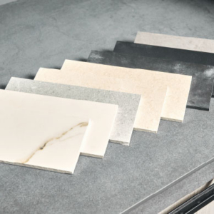 Tile flooring and tile shower walls